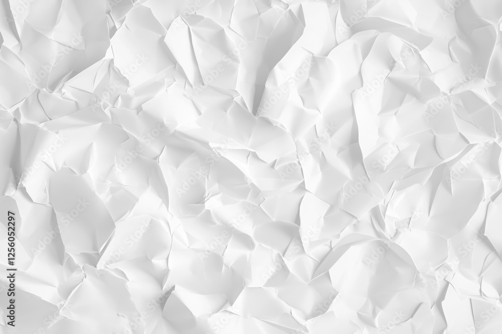 Obraz premium White crumpled paper texture background creating abstract pattern
