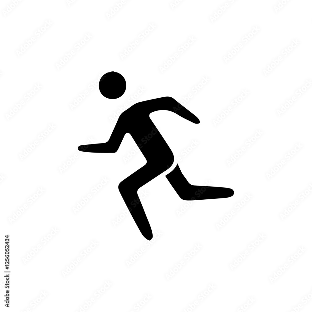 running icon Flat symbol set outline running icon Flat symbol set outline