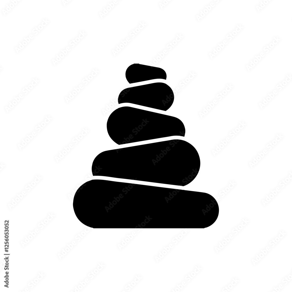 stone icon Flat symbol set outline stone icon Flat symbol set outline