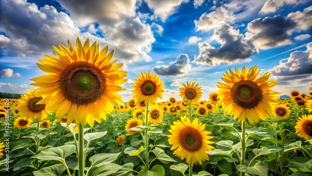 Sunflowers Under a Blue Sky Sunflowers Under a Blue Sky