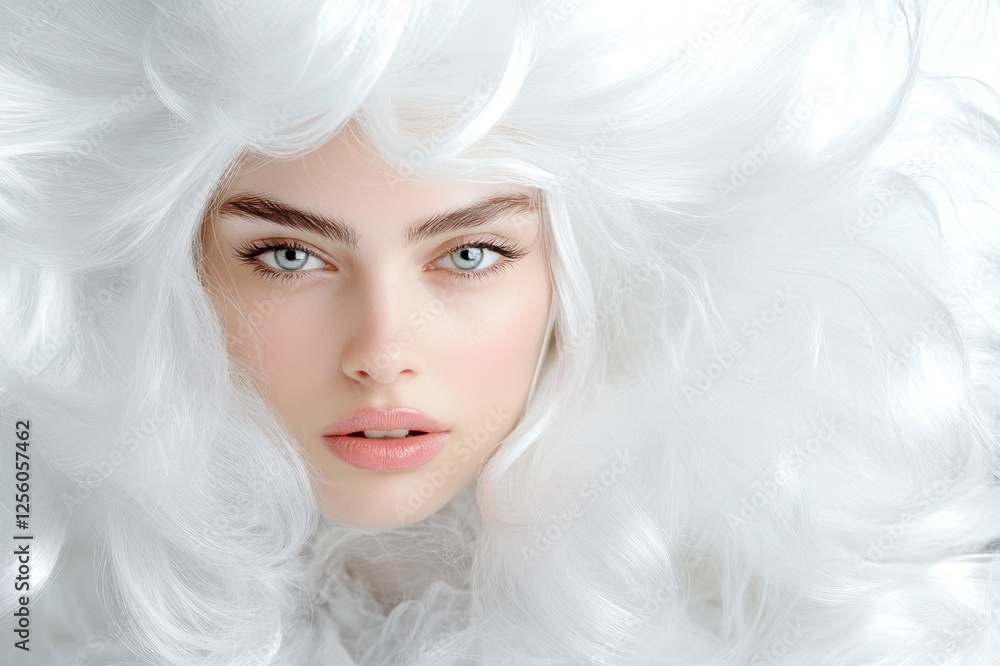 Stunning Close-Up Of A Model With Flowing Hair Stunning Close-Up Of A Model With Flowing Hair