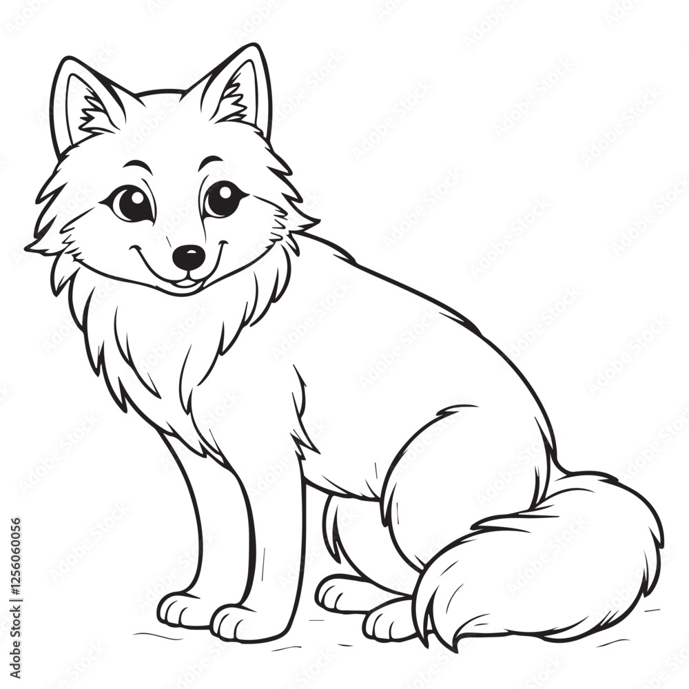 Obraz premium vector illustration of fox
