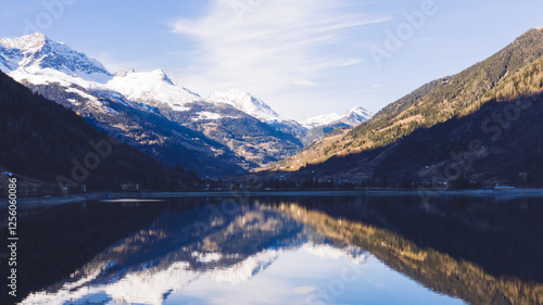 Wallpaper Mural Calm sea near ridge of mountains Torontodigital.ca