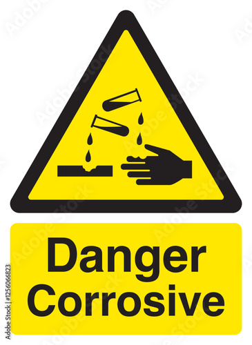 Safety First: Corrosive Danger Warning