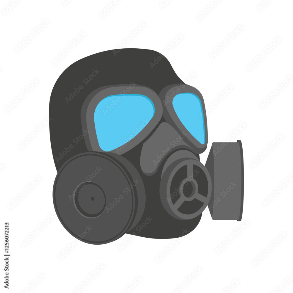 Gas Mask, Industrial Safety Equipment illustration Gas Mask, Industrial Safety Equipment illustration