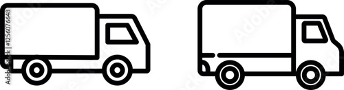 "Truck Icon Representing Transportation, Logistics, and Freight Delivery"