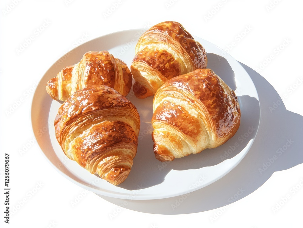 Rich chocolate croissants on a plate soft shadows food photography indoor setting low angle perspective Rich chocolate croissants on a plate soft shadows food photography indoor setting low angle perspective