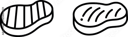 "Steak Icon Representing Grilled Meat, BBQ, and Savory Dining"