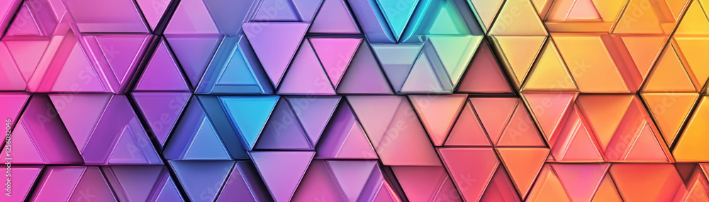 Obraz premium Colorful triangular tessellation pattern created for vibrant backgrounds and banners