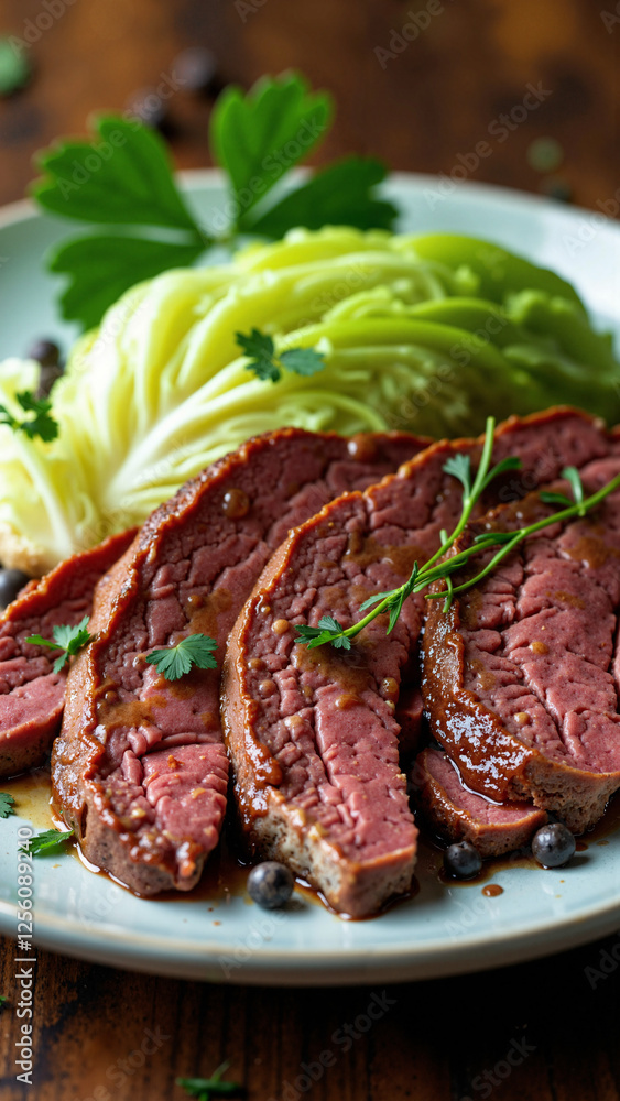 Savory Patrick's Corned Beef and Cabbage: Perfect for St. Patrick's Day Menus, Irish Restaurant Promotions, and Food Blogs Savory Patrick's Corned Beef and Cabbage: Perfect for St. Patrick's Day Menus, Irish Restaurant Promotions, and Food Blogs