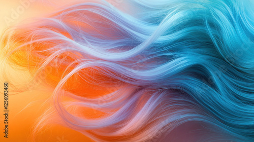 Wallpaper Mural Orange Blue Hair Flow Torontodigital.ca