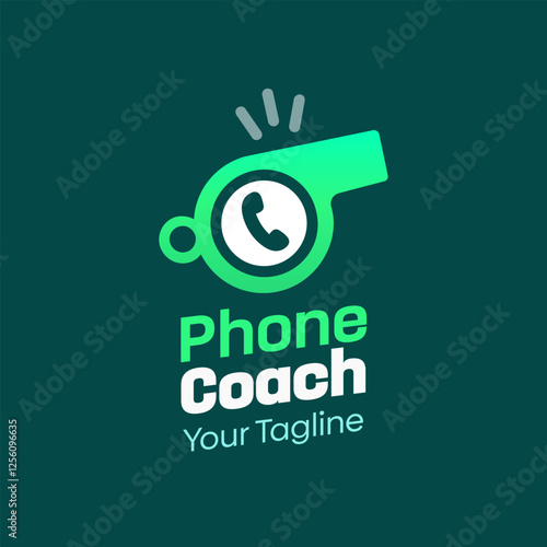 Phone Coach Logo Design Template. Good for Business, Agency, Community and Organization