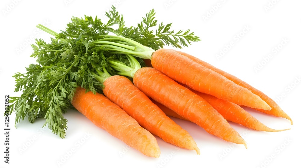Fresh Carrots Harvest: A vibrant bunch of freshly harvested carrots with their lush green tops, showcasing their bright orange color and healthy appeal. Fresh Carrots Harvest: A vibrant bunch of freshly harvested carrots with their lush green tops, showcasing their bright orange color and healthy appeal.