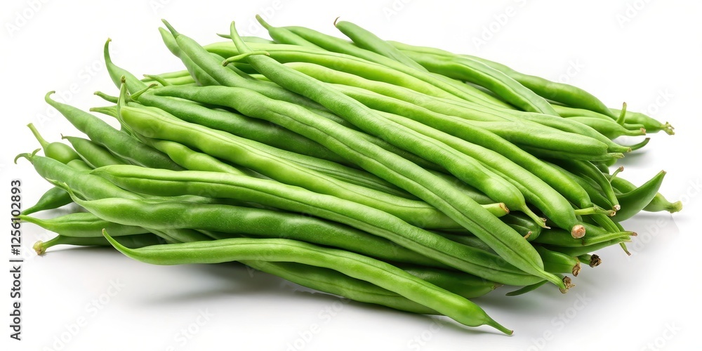 Green Beans on White Background Green Beans on White Background
