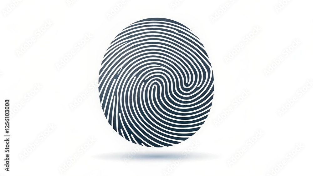 Fingerprint on White Background Fingerprint on White Background