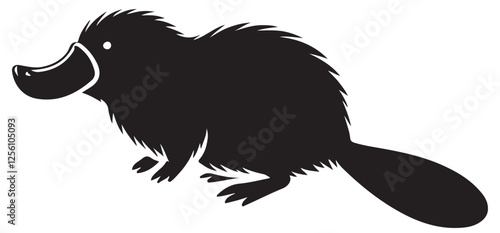Unique Platypus Silhouette Vector Illustration for Wildlife and Nature