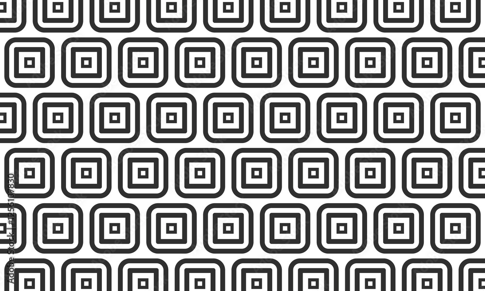 Decorative Seamless vector geometric ,Curve and Square shape pattern background