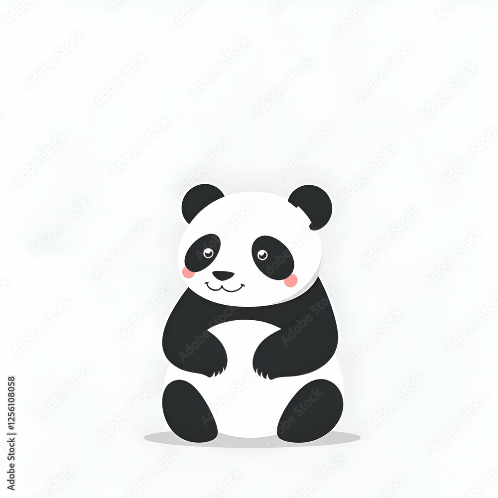Fototapeta premium Panda isolated on white 