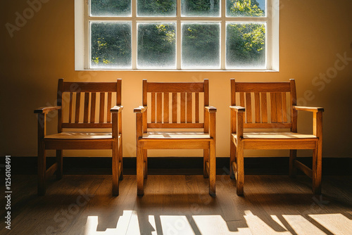 A Wooden Juror Box In A Cou...