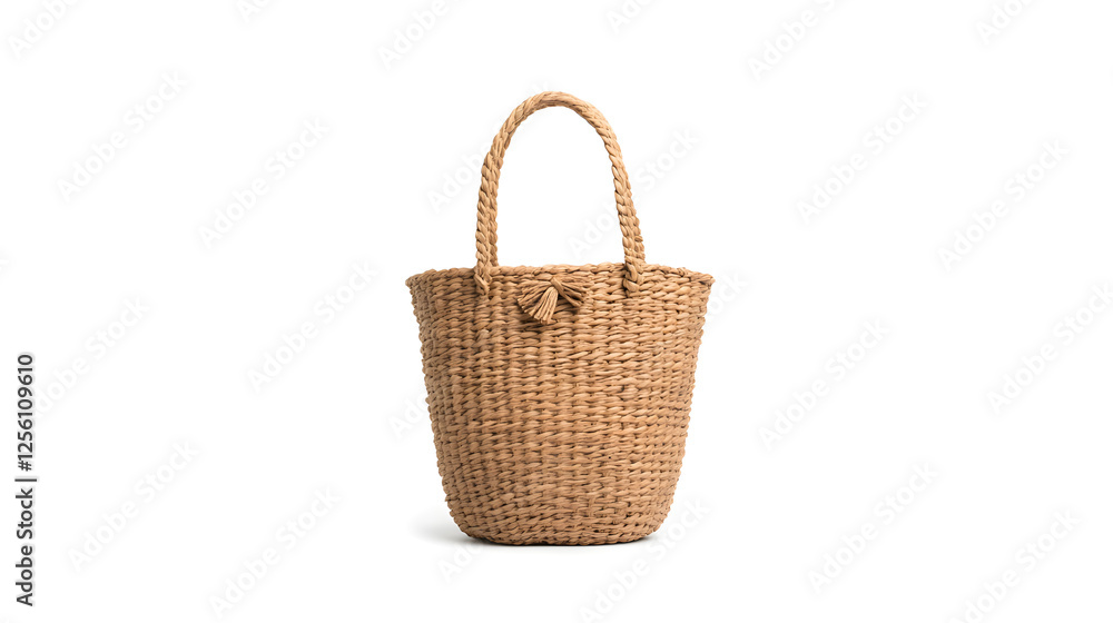 A chic handcrafted woven beach bag made from natural straw, perfect for sunny beach days and summer outings.
A chic handcrafted woven beach bag made from natural straw, perfect for sunny beach days and summer outings.
