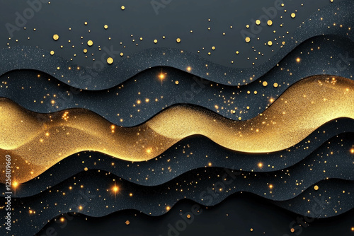 Black And Gold Abstract Bac...
