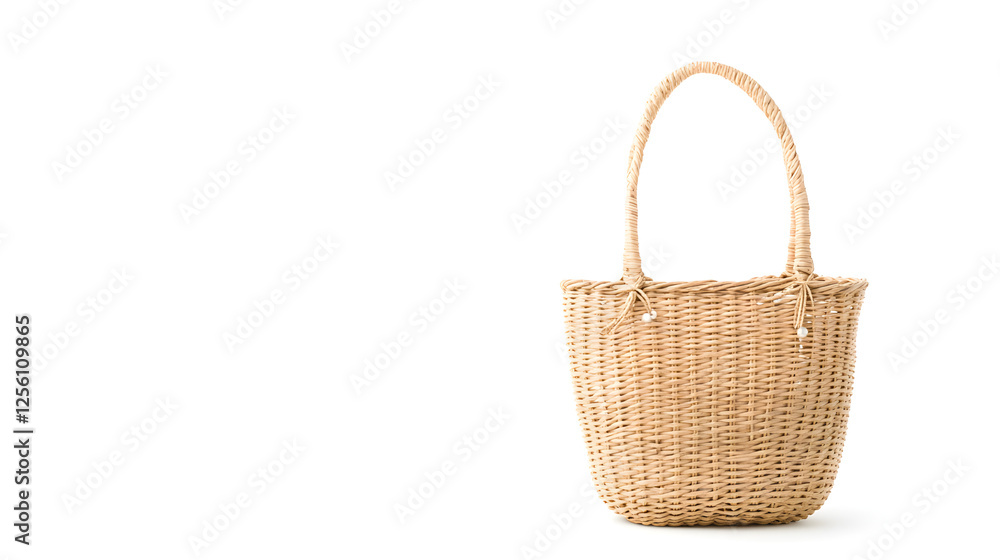 A chic handcrafted woven beach bag made from natural straw, perfect for sunny beach days and summer outings.
A chic handcrafted woven beach bag made from natural straw, perfect for sunny beach days and summer outings.