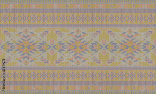 American tribal ethnic native pattern.Traditional Navajo,Aztec,Apache,Southwest and Mexican style fabric pattern.Abstract vector motif pattern.For fabric,clothing,blanket,carpet,woven,wrap,decoration.