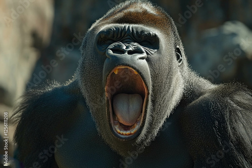 Gorilla Yawns