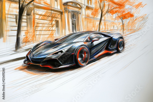 Handrawn Car
