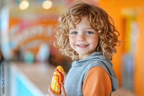 Kid Eating Corn Dog: A Chil...