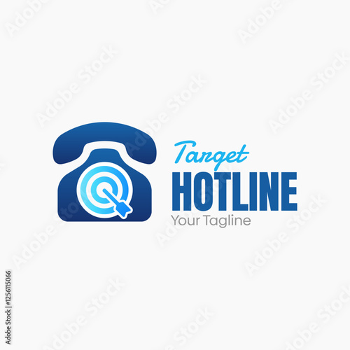 Target Hotline Logo Design Template. Good for Business, Agency, Community and Organization