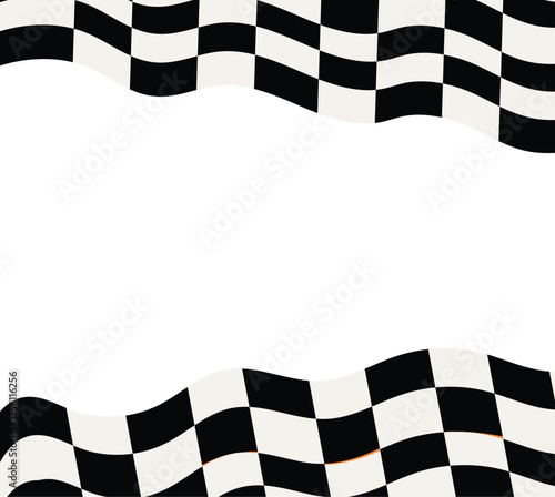 checkered flag vector illustration racing flag, Racing flag finish race waving free vector illustration