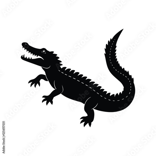 crocodile vector illustration isolated on white background