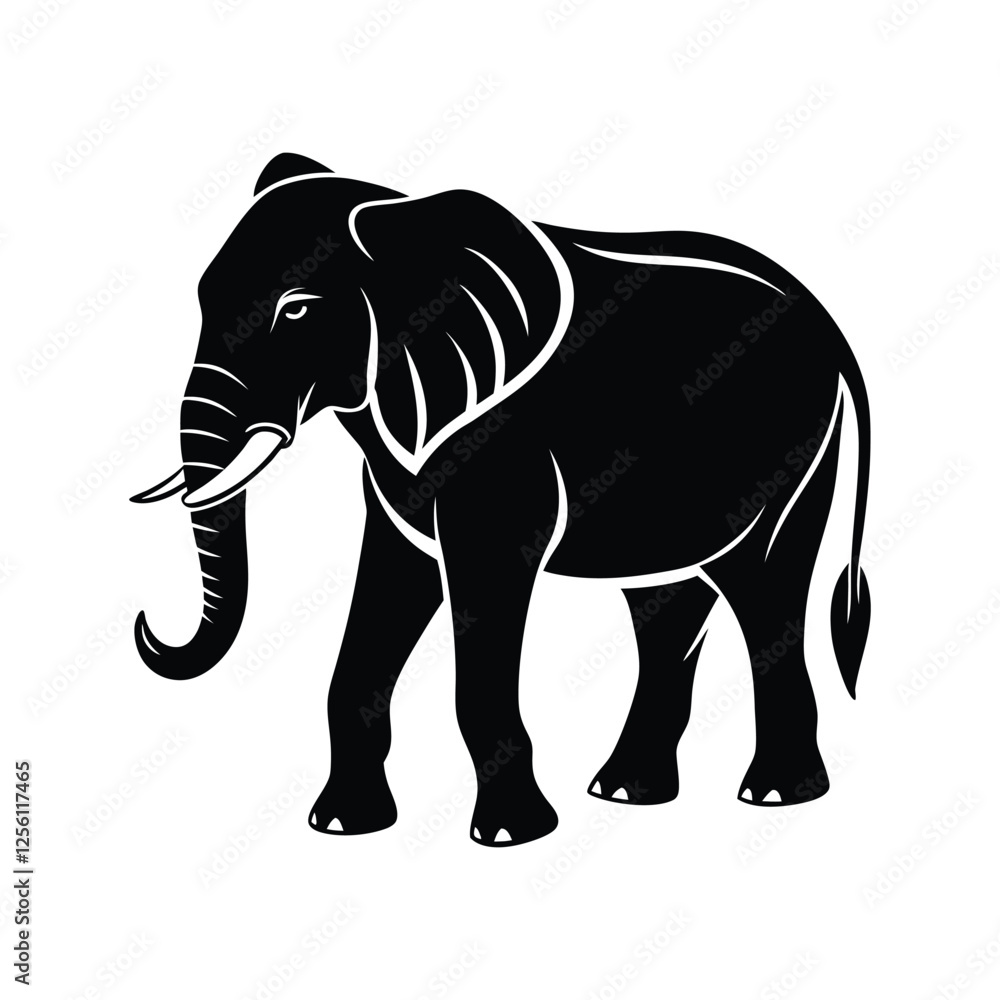 Fototapeta premium elephant isolated on white