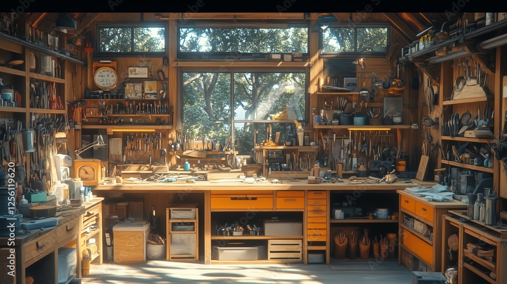 The workspace of a carpenter The workspace of a carpenter