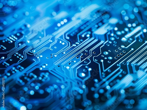 Electronic printed circuit board, conductor tracks, processor, Microelectronics technology background