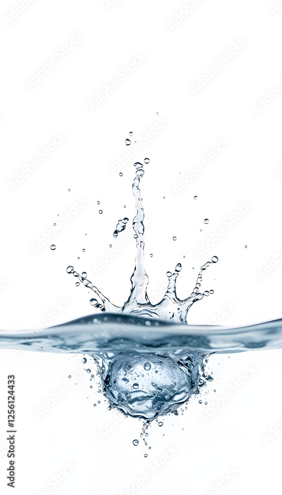 water splash isolated on white background,beautiful splashes a clean water. with white shades water splash isolated on white background,beautiful splashes a clean water. with white shades