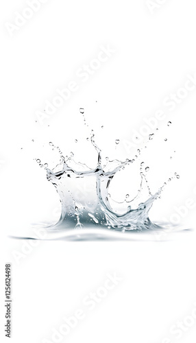 Wallpaper Mural water splash isolated on white background,beautiful splashes a clean water, vintage. with white shades Torontodigital.ca