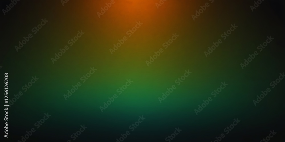 Obraz premium grainy gradient background, green orange color shape black backdrop, noisy texture dark banner poster header design,70s, blurred, booklet,9789
