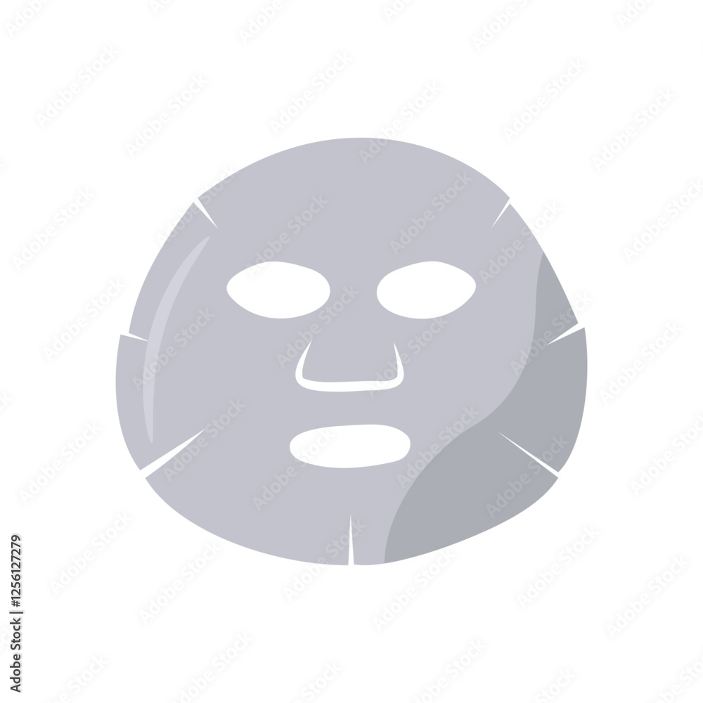 Sheet Mask, Cosmetics Vector Illustration Isolated Sheet Mask, Cosmetics Vector Illustration Isolated