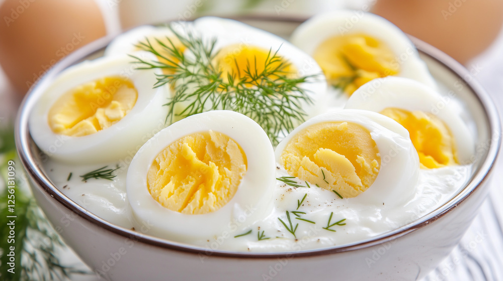 White Asparagus Soup with Hard-Boiled Eggs and Fresh Dill White Asparagus Soup with Hard-Boiled Eggs and Fresh Dill