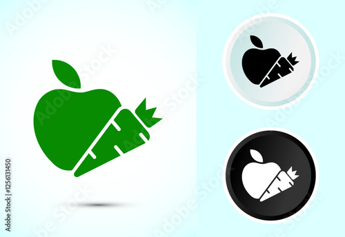 Healthy eating icon design illustration. Healthy food sign symbol