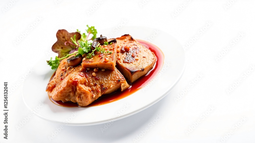 Pan-Seared Tofu Steaks with Spicy Sweet Chili Glaze and Herbs Pan-Seared Tofu Steaks with Spicy Sweet Chili Glaze and Herbs