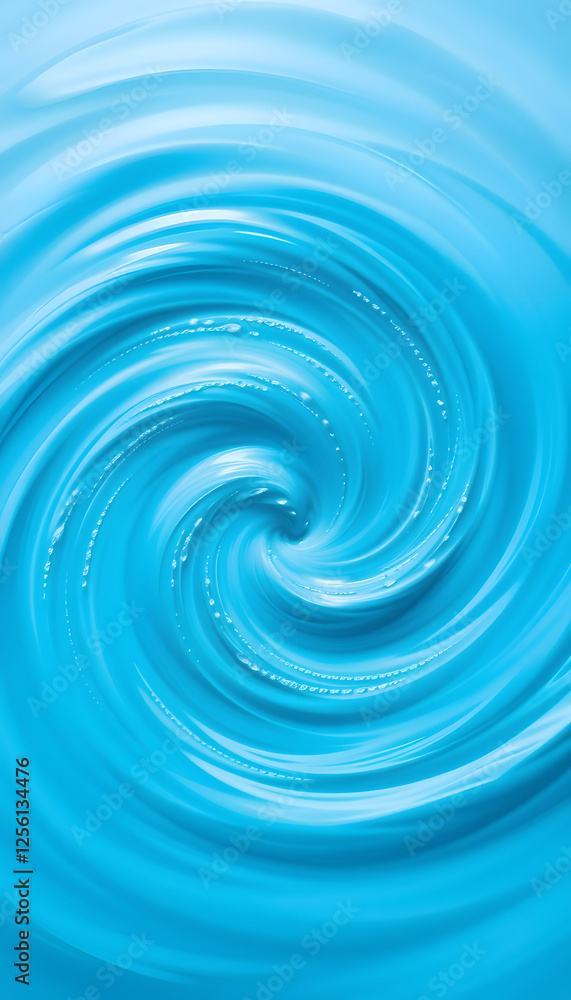 Smooth and beautiuful blue vortex. Whirlpool, water swirl, top view. High speed liquid photography, retro style. with white shades Smooth and beautiuful blue vortex. Whirlpool, water swirl, top view. High speed liquid photography, retro style. with white shades