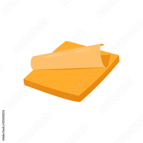 Baking Paper, Kitchen Vector Illustration Isolated