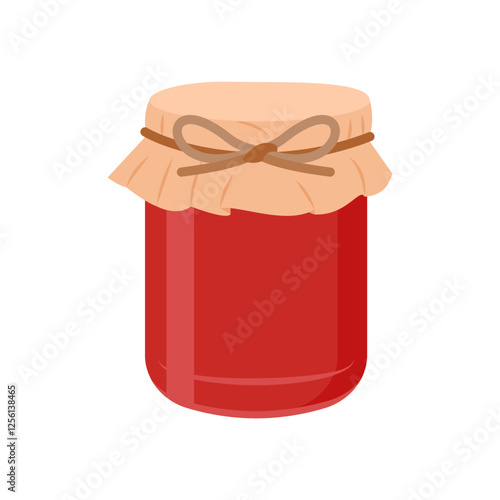 Jam Jar, Kitchen Vector Illustration Isolated