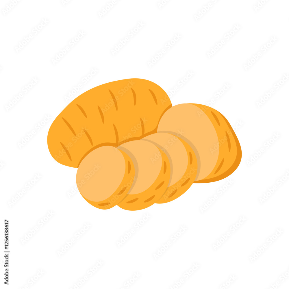 Potatoes, Kitchen Vector Illustration Isolated Potatoes, Kitchen Vector Illustration Isolated