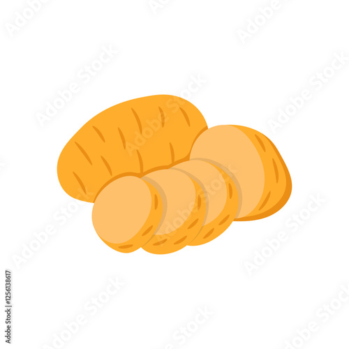Potatoes, Kitchen Vector Illustration Isolated