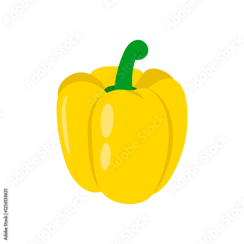 Bell Pepper, Kitchen Vector Illustration Isolated