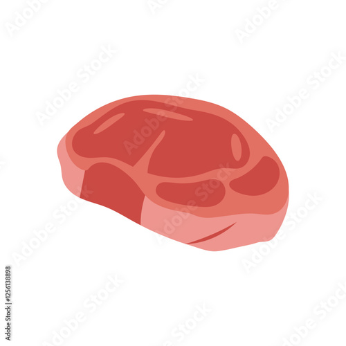 Meat, Kitchen Vector Illustration Isolated